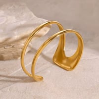 Image 4 of Minimal Double Bangle 18k