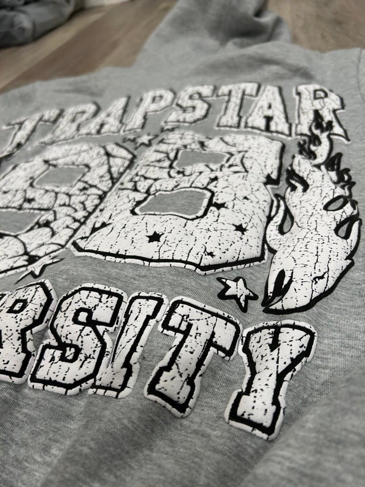 Image of Grey TrapStar University “Puff” Sweatsuit