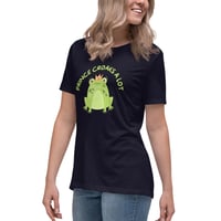 Image 3 of Women's Relaxed T-Shirt,  Prince Croaks a Lot T-Shirt | Funny Frog Pun Graphic Tee