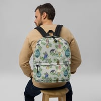 Image 2 of Grey Haunted Mansion Pattern Backpack