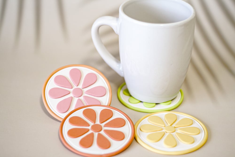 Image of Fruit Coasters - 4 pack