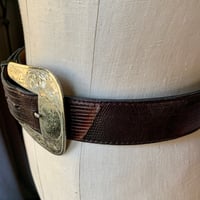 Image 8 of Montana Silversmiths German Silver Leather Western Belt