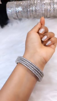 Image 1 of 4 Pieces American Diamond Bangles Set_GPB_1204