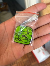 Tonk Green face pin