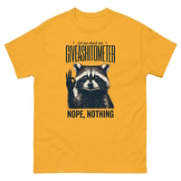 Image 11 of Unisex T-Shirt Giveashitometer Nope Nothing T-Shirt | Funny Raccoon Humor Graphic Tee