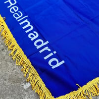 Image 5 of Vintage Real Madrid Tasseled Flag  