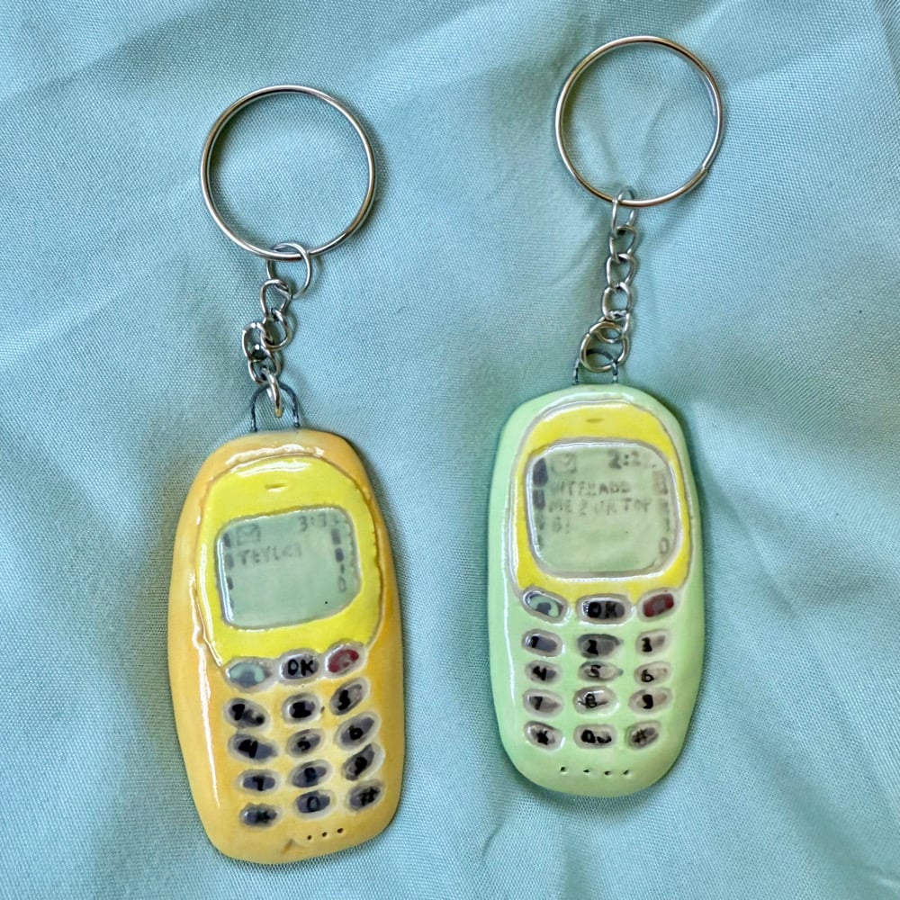 image of nokia brick phone keychains