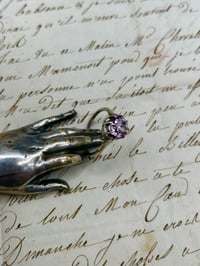 Image 8 of Bague en argent massif et améthyste, années 40-50, taille 59