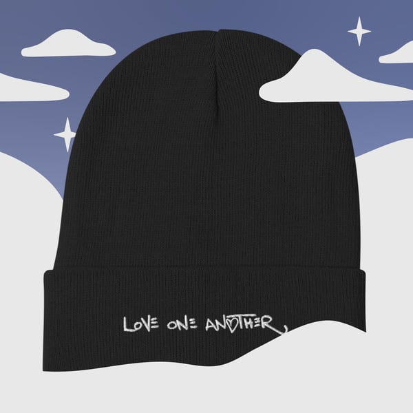 Image of LOVE ONE ANOTHER- Embroidered Beanie