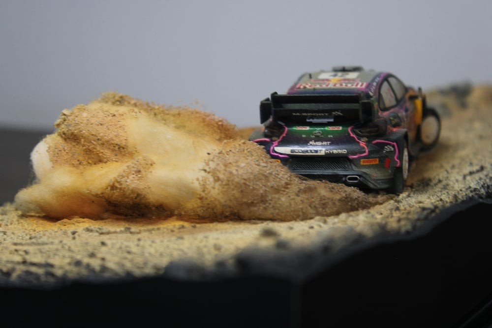 Image of Rally Diorama 1/43 scale Breen Rally Acropolis Ford Puma Rally 1 Art Piece WRC