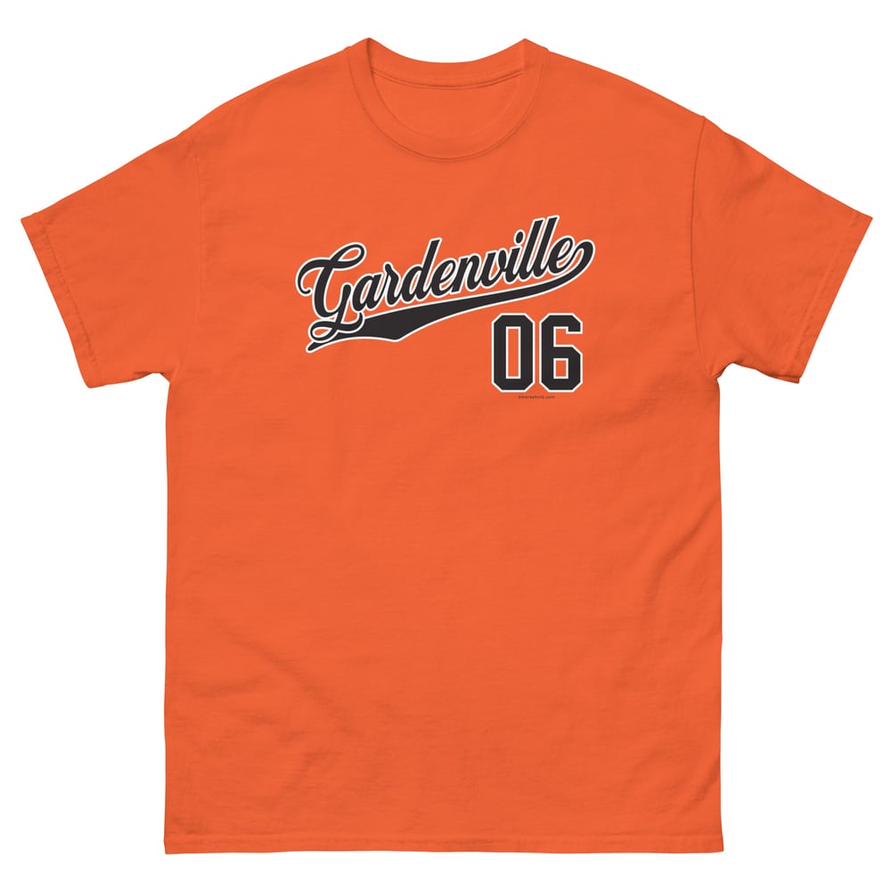 Image of Gardenville Baltimore T-Shirt 21206 Mens (Orange)
