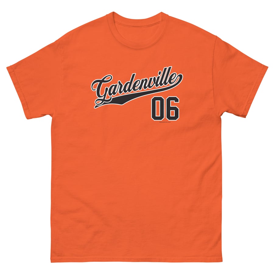 Image of Gardenville Baltimore T-Shirt 21206 Mens (Orange)