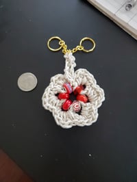 Image 1 of Crocheted Jeweled key rings 