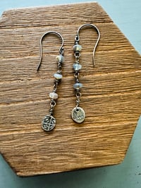Image 10 of boulder opal sterling silver charm earrings