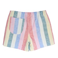 Image 2 of EZ Shorts- denim rainbow