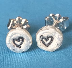 Image of Heart Stud Earrings 