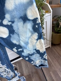 Image 3 of Distressed bleached denim jeans 