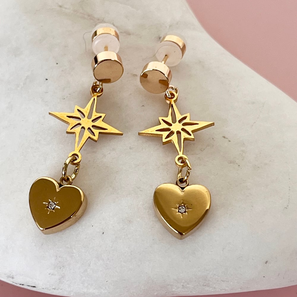 Image of Chunky Heart and Star Drops