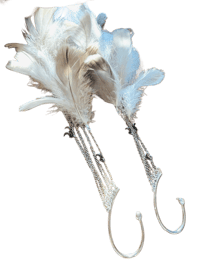 Image 5 of Moonlit Feathers Cuff Earrings 