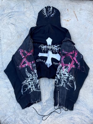 Image of SLOWDEATH DENIM HOODIE