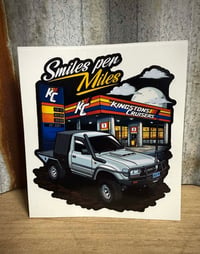 Smiles Per Miles Sticker