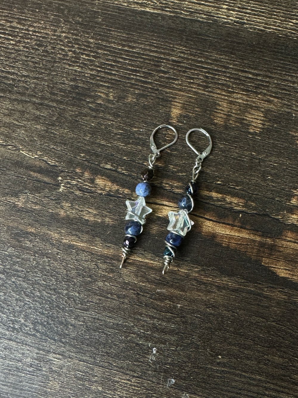 Image of "Go with the Flow" Earrings w/ Sodalite