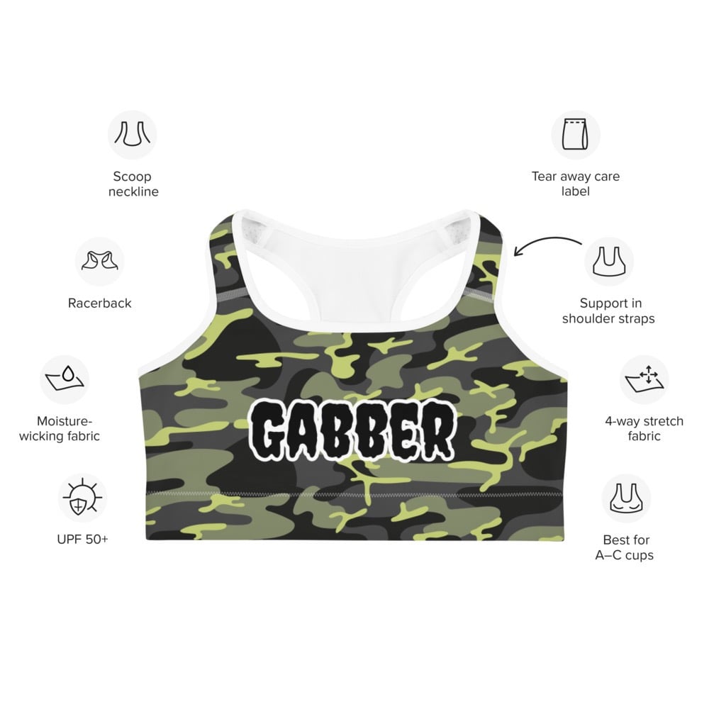 Image of Camo Gabber Sports Bra