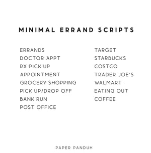 Image of Minimal Errand Scripts
