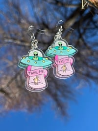 Image 1 of Cute Alien Earrings 