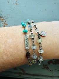 Image 10 of lapis labradorite and moonstone charm bracelet