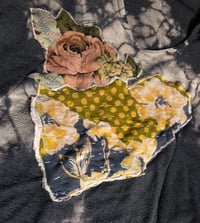 Image 3 of Upcycled “Tie Dye purple rose”  hoodie