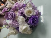 Image 1 of White, lavender and purple Flower balls for rent only 20 and 30 cm 
