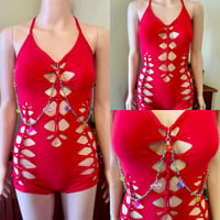 Image 2 of Limited Red Braided Romper 