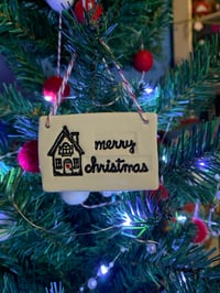 Image 4 of Merry Christmas House Tile decoration. 