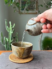 Image 5 of Faceted Smoky Shino Kyusu - 200ml