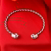 Image 3 of Double Twisted Skull Cuff Bracelet 