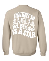 Image 2 of DALLAS STAR CREWNECK (SAND/WHT)