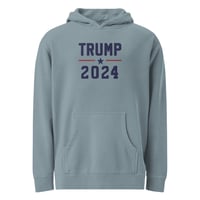 Image 2 of Trump 2024 - Vintage Embroidered Unisex pigment-dyed hoodie