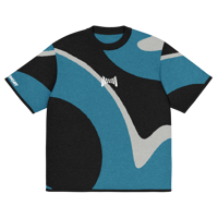 Image 3 of Life - Teal/Light Gray/Black - Knitted Shirt