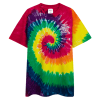 Oversized OGTCH White Tag Rainbow Tie-Dye T-Shirt