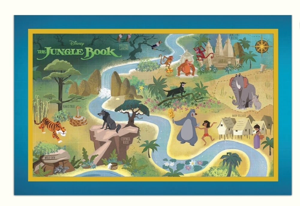 Image of The jungle book disney maps wdi pin set le 400