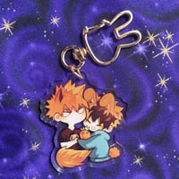 Image 1 of Bunny Deku x Wolf Bakugo Acrylic Keychain