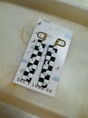 Long checkered earrings