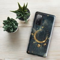 Image 10 of Blue and Gold Celestial Moons Design Tough Case for Samsung®