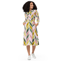 Image 6 of Prettiest Fall Long Sleeve Midi Dress