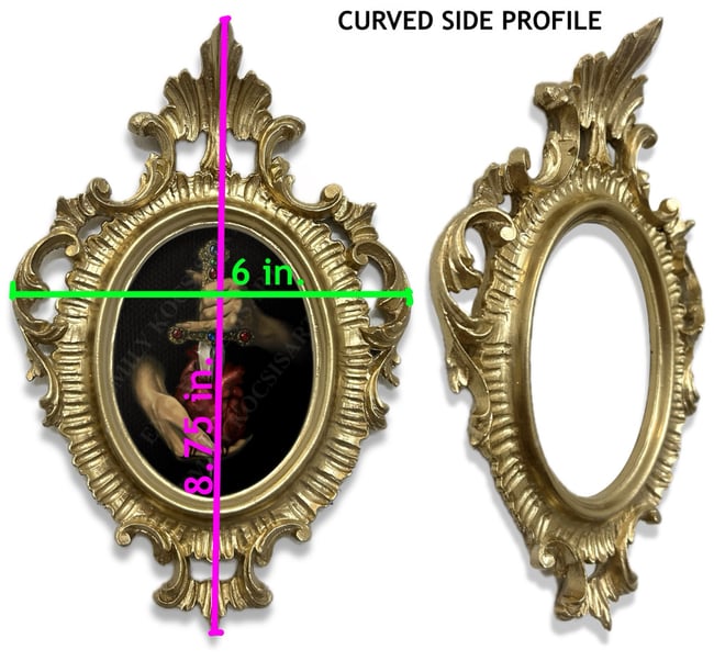 Ready to Ship // Small Black Vintage Style Frame ‘The Witch’ Canvas Print