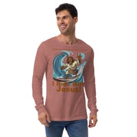 Image 2 of I Ride With Jesus Surfing Unisex Long Sleeve Tee