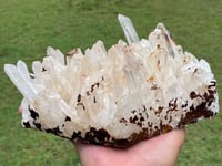 Image 1 of Quartz Crystal Points Cluster With Iron Inclusions #1396