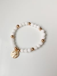 Image 1 of white natural stone bracelet