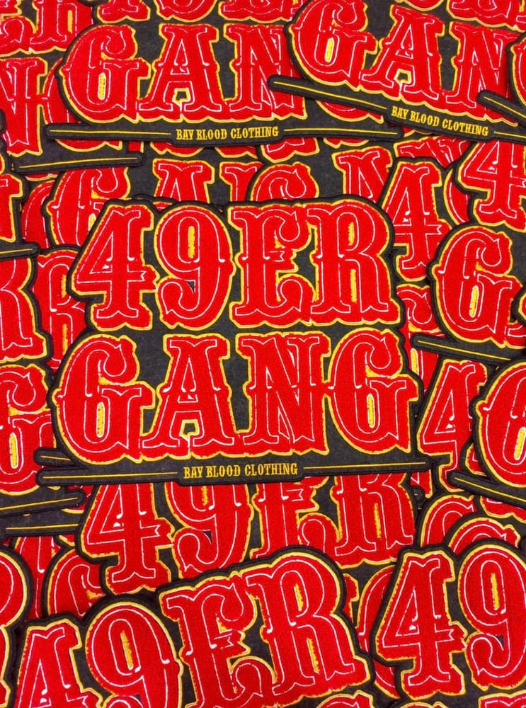 Image of 49ER GANG CHENILLE PATCH 10”x13”